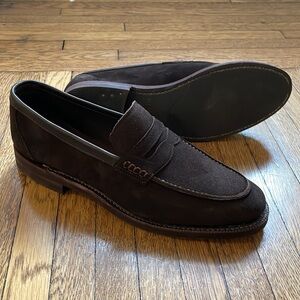 Meermin - Unlined Brown Suede Penny loafer 7.5 UK= 8.5 US